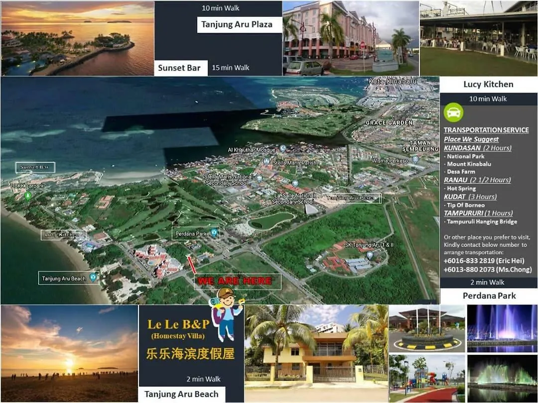 ** Guest house Le Le Seaside Villa Tanjung Aru Kota Kinabalu Malaysia